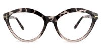Cat Eye Grey/Tortoise Eyeglasses | Vooglam.com Angle View