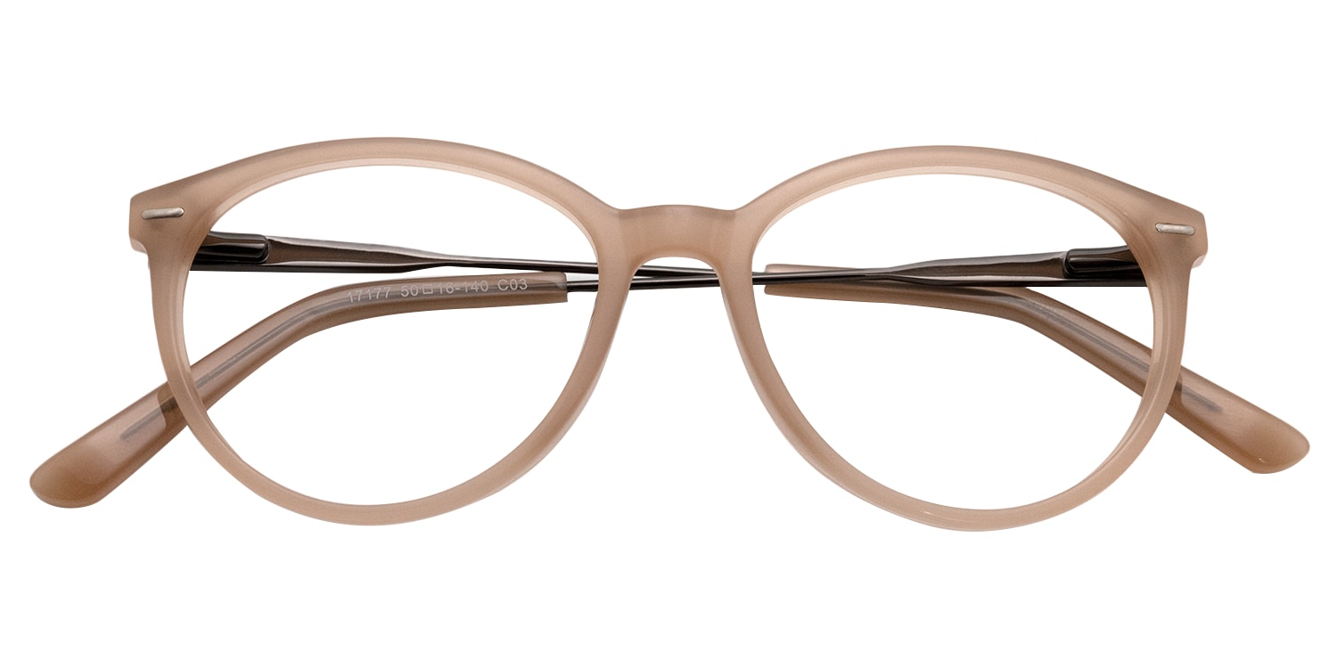 Clem Oval Champagne Eyeglasses Vooglam