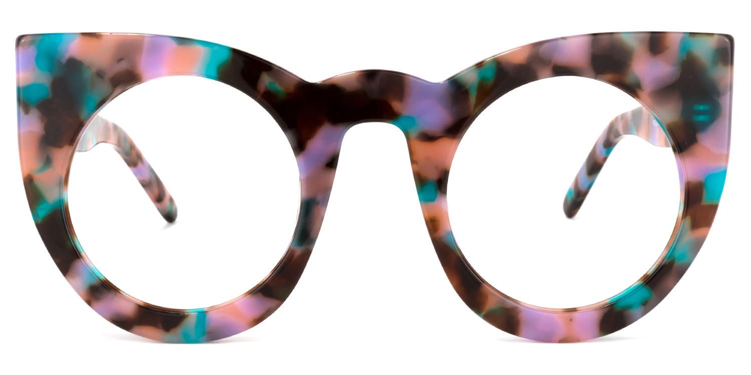 Cadence - Cat Eye Floral Eyeglasses | Vooglam Angle View