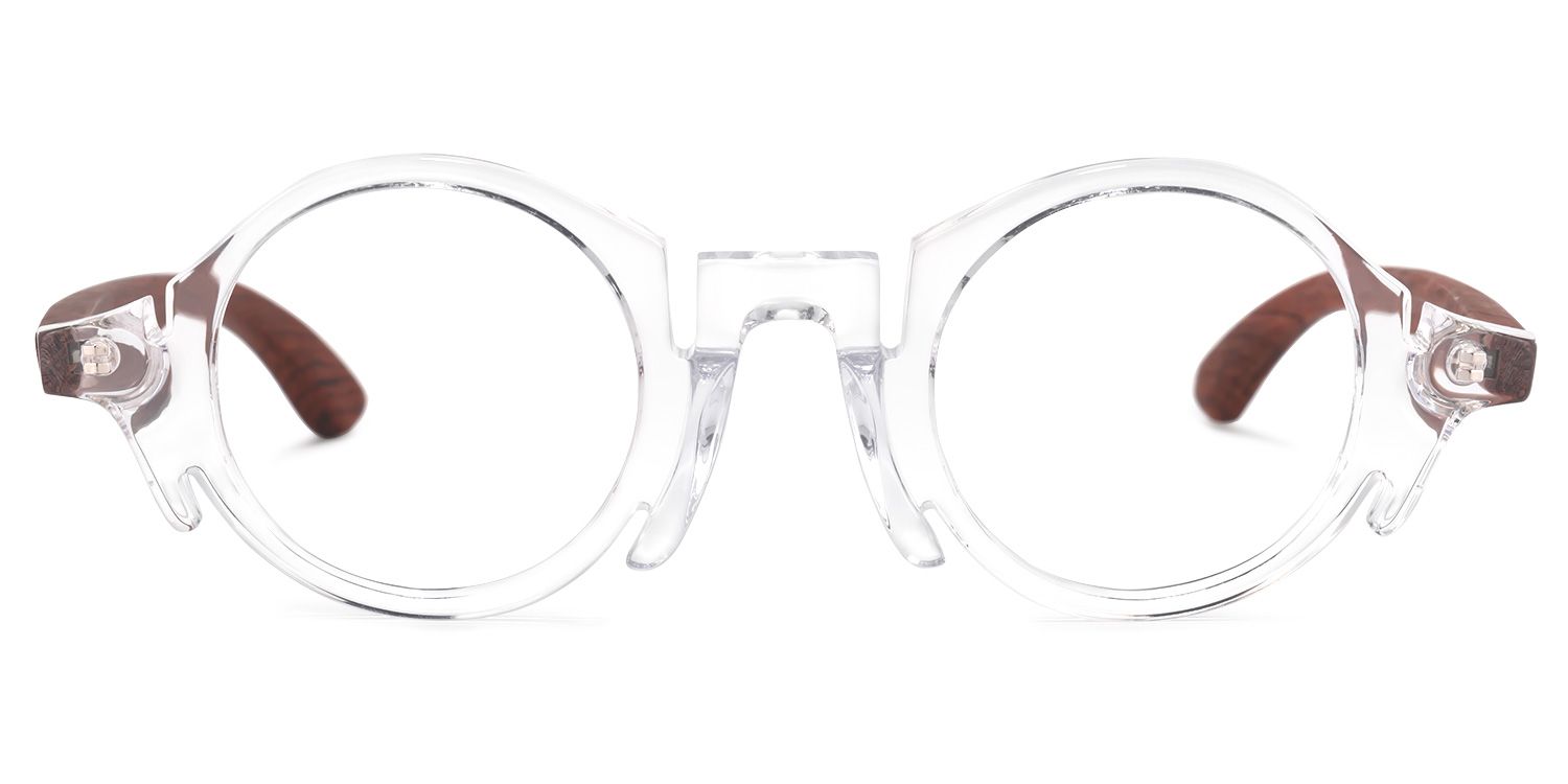 Round Crystal Eyeglasses | Vooglam.com Angle View