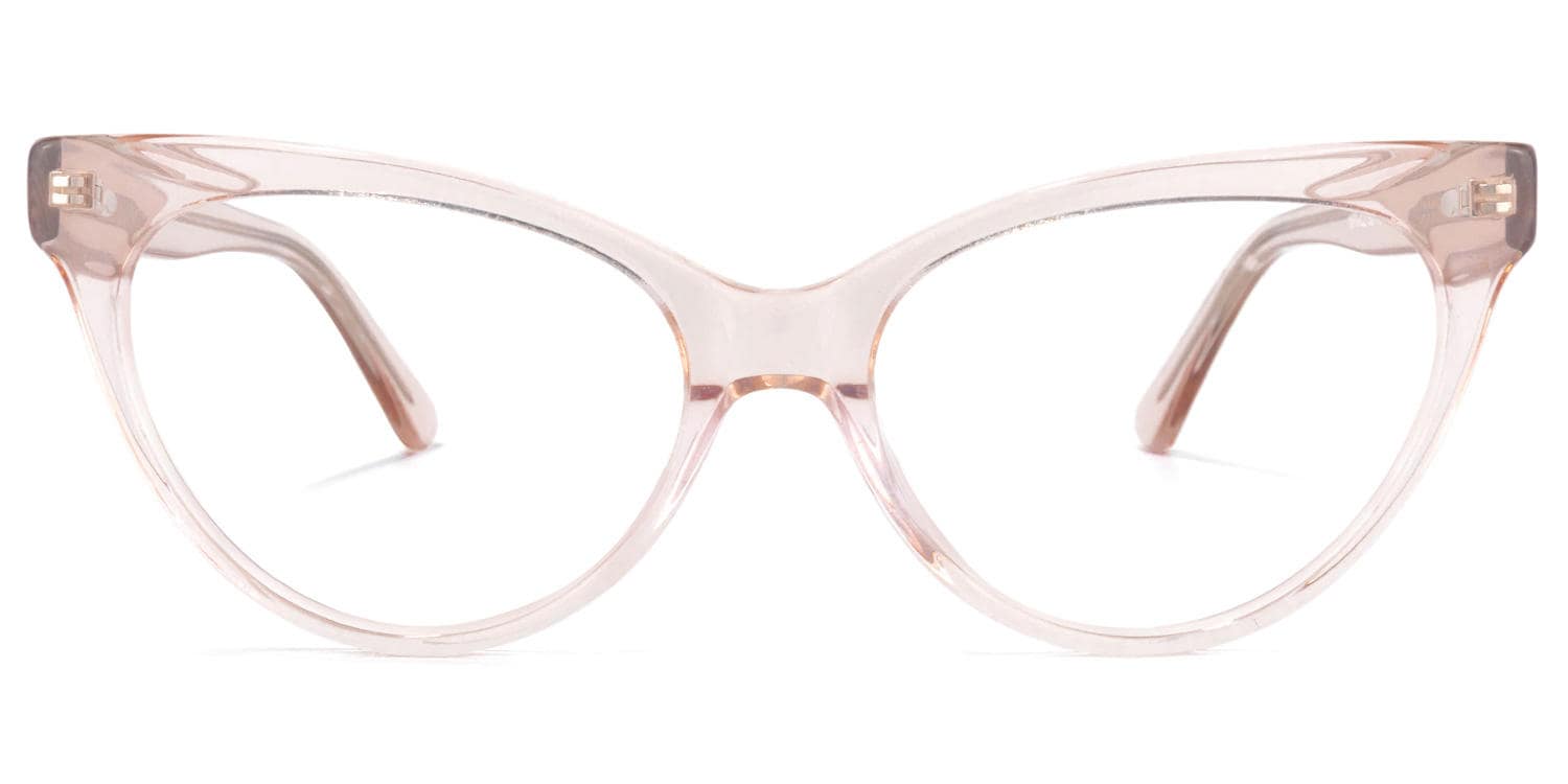 Reena Cat Eye Champagne Eyeglasses Vooglam