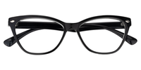 Rectangle Black Eyeglasses | Vooglam.com Front View