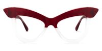 Cat Eye Wine/Red Eyeglasses | Vooglam.com Angle View