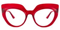 Cat Eye Red Eyeglasses | Vooglam.com Angle View