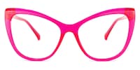 Haylie - Cat Eye Bright/Pink Eyeglasses - 1
