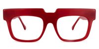 Rectangle Red Eyeglasses | Vooglam.com Angle View