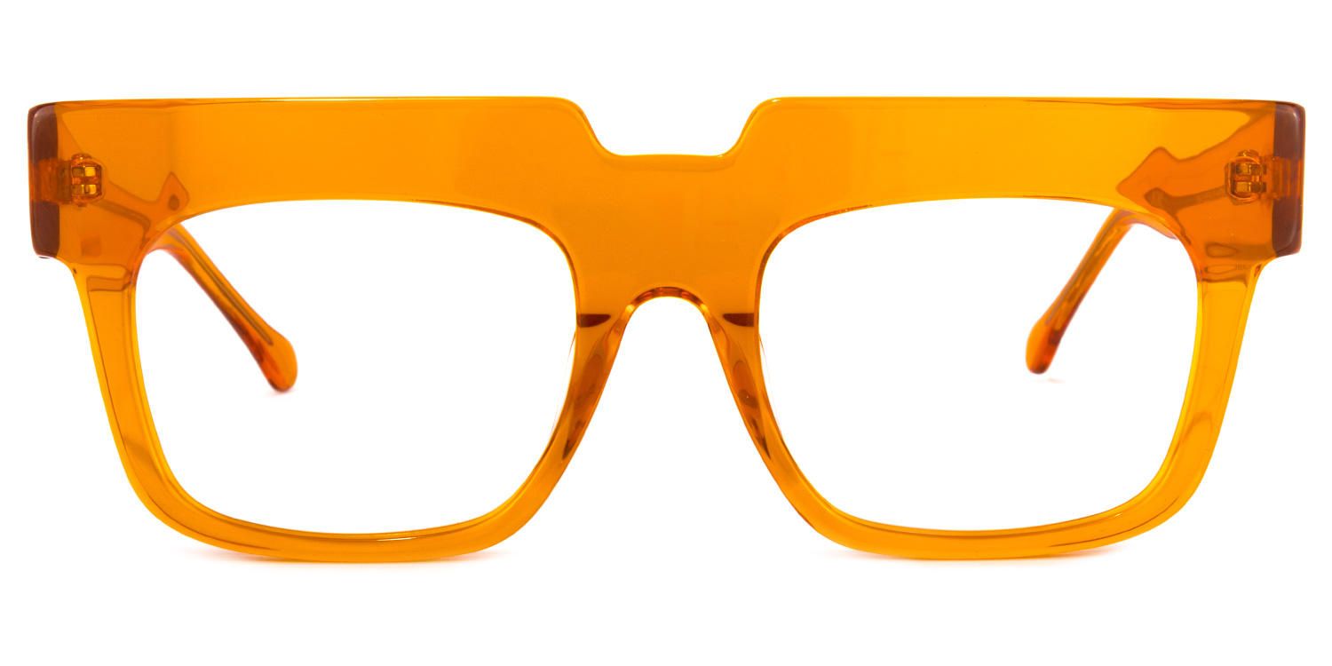 Rectangle Orange Eyeglasses | Vooglam.com Angle View