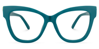 Cat Eye Peacock/Green Eyeglasses | Vooglam.com Angle View