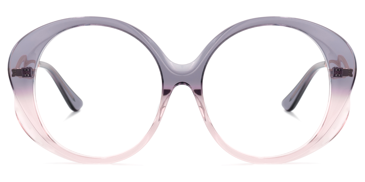 Oval Purple Eyeglasses│Vooglam Optical Glasses Angle View