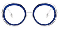 Janine - Round Blue Eyeglasses - 1