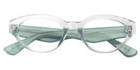 Oval Crystal Eyeglasses | Vooglam.com Front View