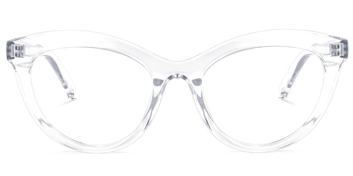 Cat Eye Crystal Eyeglasses | Vooglam.com Angle View