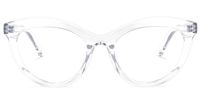 Cat Eye Crystal Eyeglasses | Vooglam.com Angle View