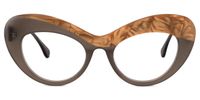 Lolade - Cat Eye Coffee Eyeglasses | Vooglam Angle View