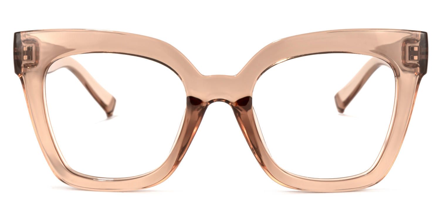 Naila - Square Tawny Stylish Frames | Vooglam Angle View