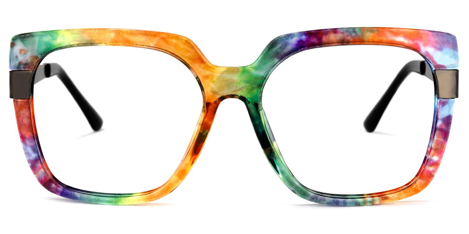 Ayomide - Square Multicolor Eyeglasses | Vooglam Angle View