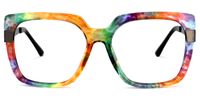 Ayomide - Square Multicolor Eyeglasses | Vooglam Angle View