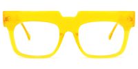 Rectangle Yellow Eyeglasses | Vooglam.com Angle View