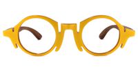 Shelley - Round Yellow Eyeglasses | Vooglam Angle View