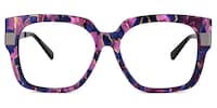 Odelia - Square Purple Eyeglasses - 1