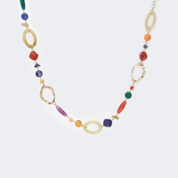 Modern Asymmetrical Polished Necklace | Vooglam.com Side View