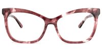 Cat Eye Light/Maroon Eyeglasses | Vooglam.com Angle View