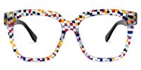 Martha - Square Colorful/Point Eyeglasses | Vooglam Angle View