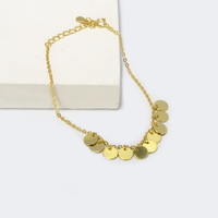 Tiny Gold Spangles Bracelet | Vooglam.com Angle View