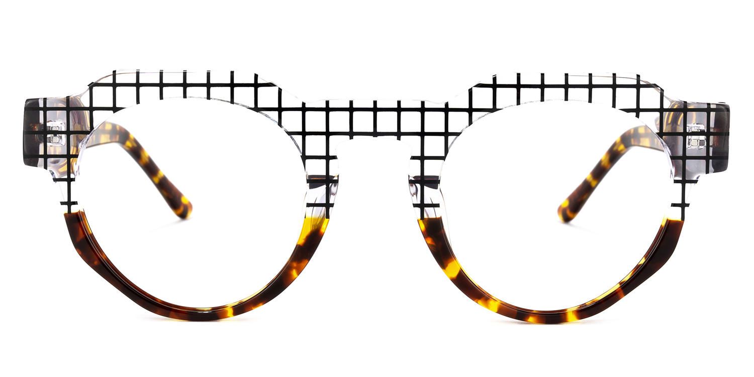 Annaisha - Round Tortoise Eyeglasses | Vooglam Angle View
