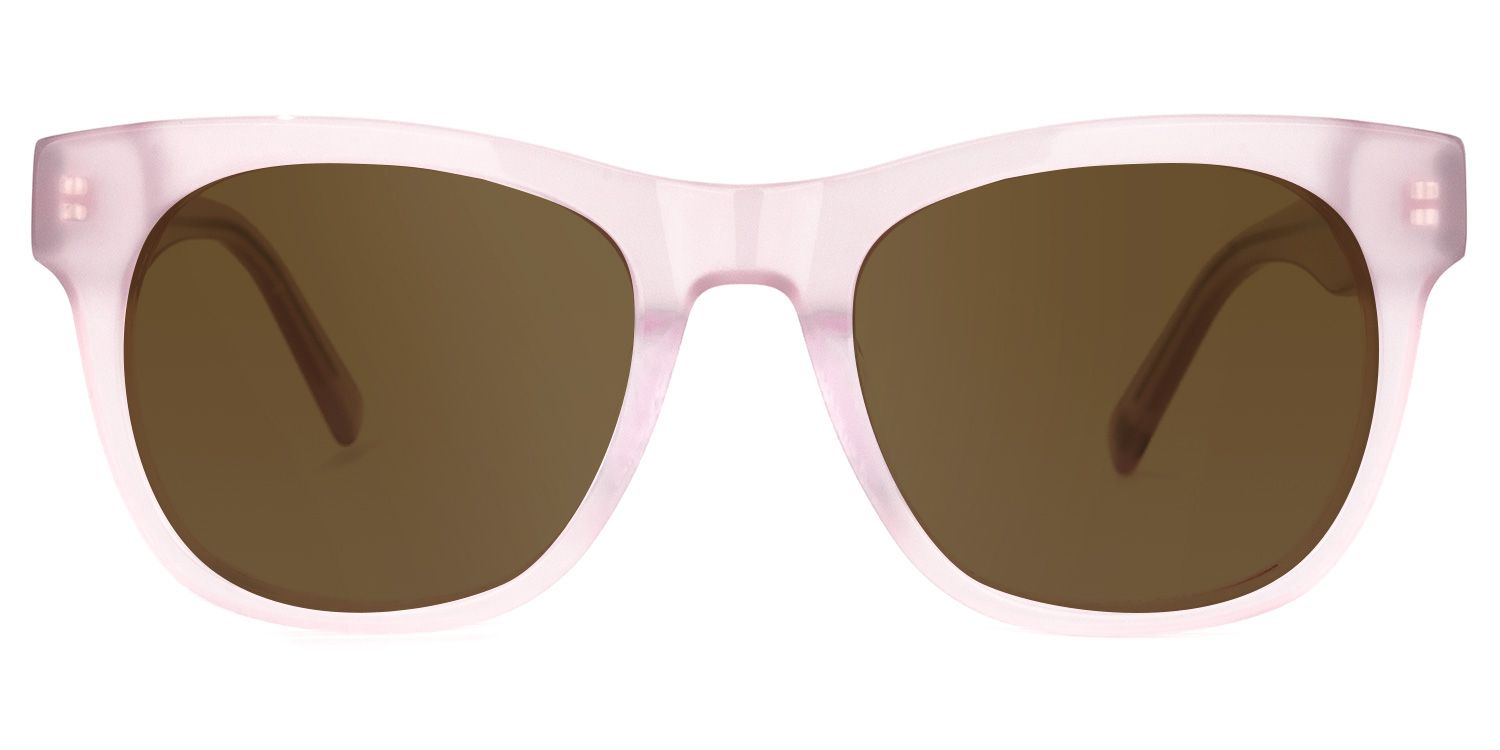Square Pink Sunglasses | Vooglam.com Angle View