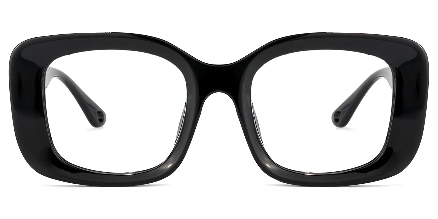 Nadia - Rectangle Black Eyeglasses - 1