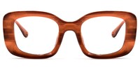 Nadia - Rectangle Light/Maroon Eyeglasses - 1