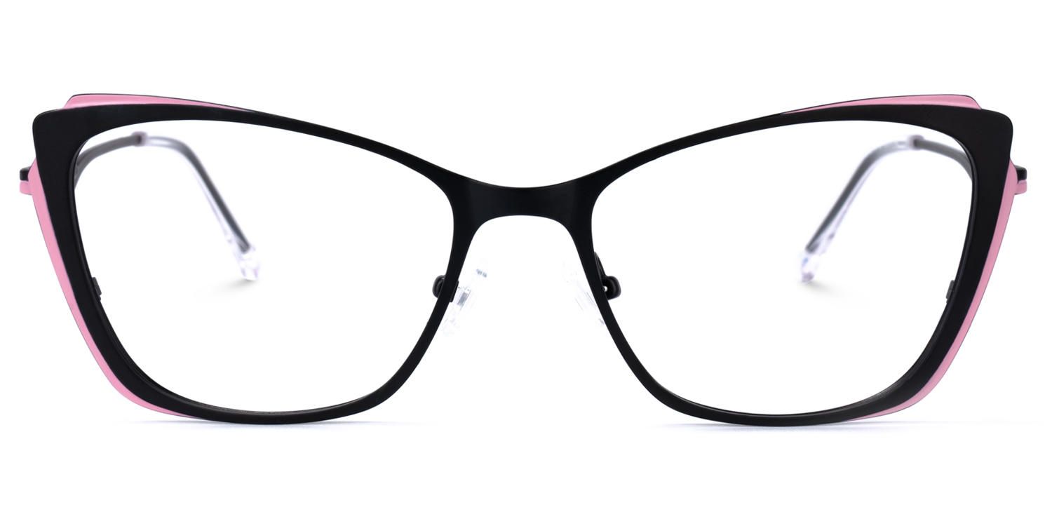 Cat Eye Black Eyeglasses | Vooglam.com Angle View