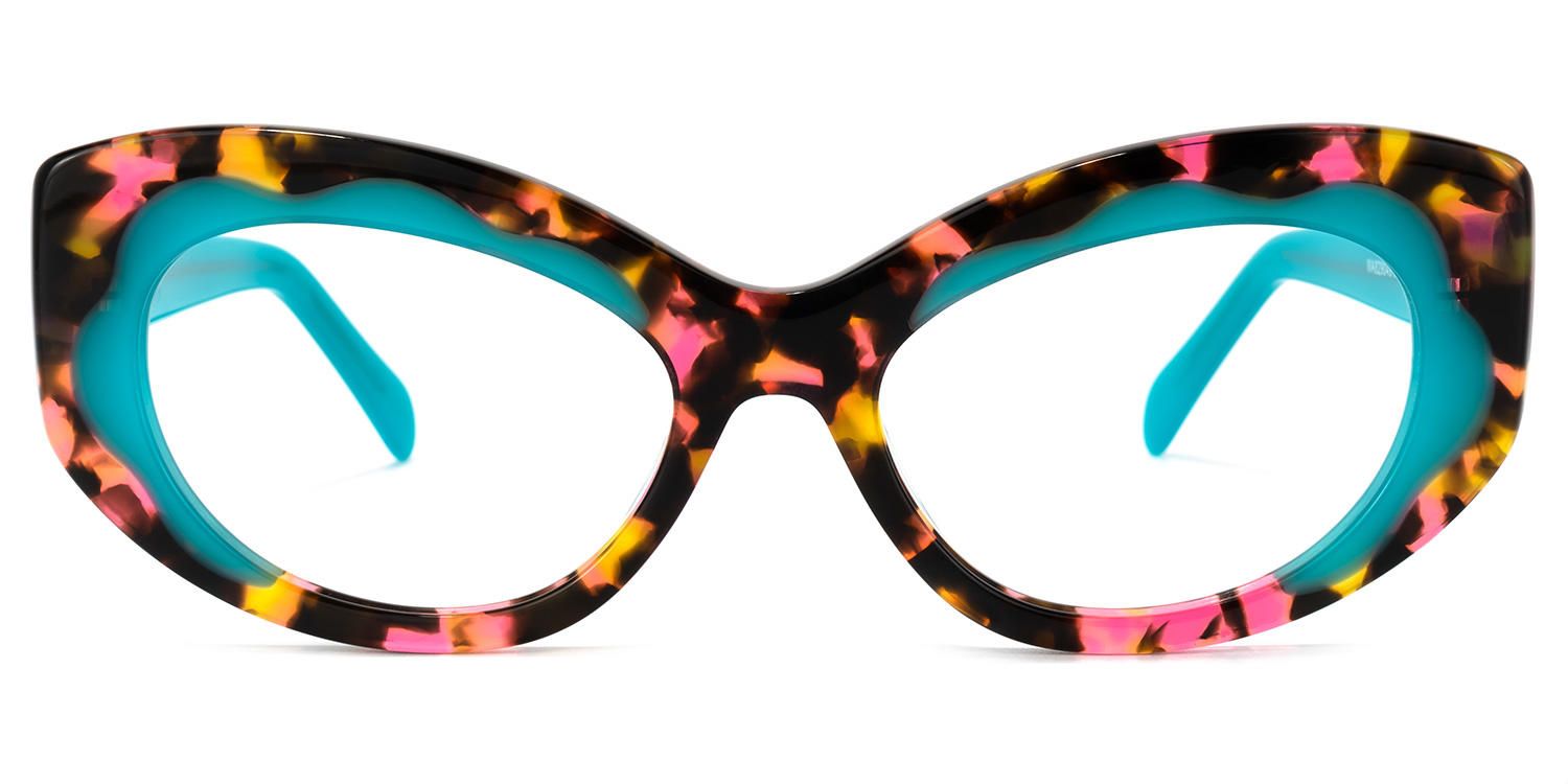 Cat Eye Floral Eyeglasses | Vooglam.com Angle View