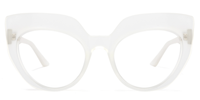 Cat Eye Crystal Eyeglasses│Vooglam.com Angle View
