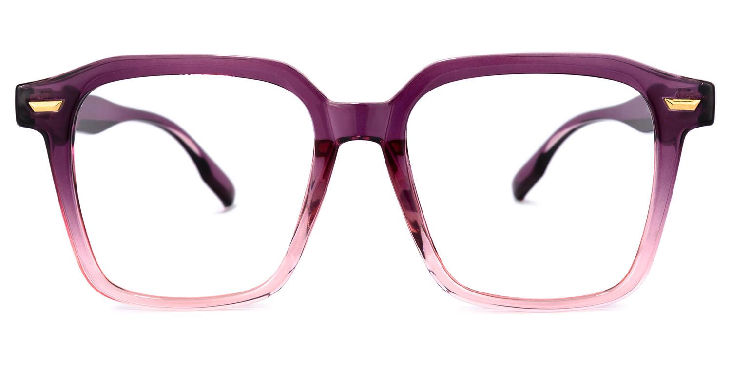 Square Purple Eyeglasses | Vooglam.com Angle View