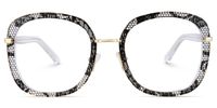 Square Snake/Skin Eyeglasses | Vooglam.com Angle View