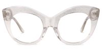 Cat Eye Crystal Eyeglasses | Vooglam.com Angle View