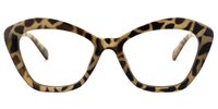 Rectangle Leopard/Print Eyeglasses | Vooglam.com Angle View