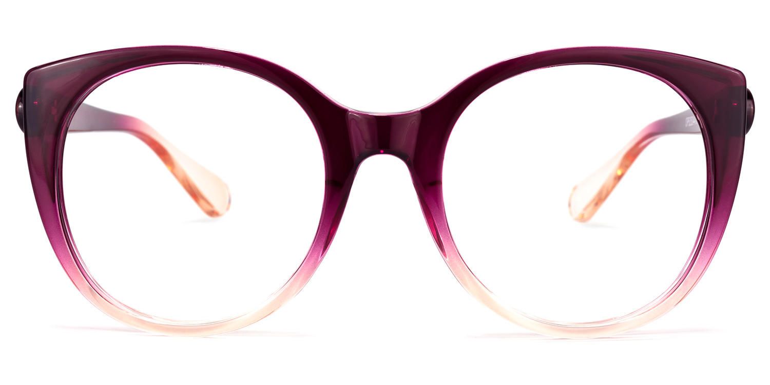 Round Purple Eyeglasses | Vooglam.com Angle View