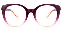 Round Purple Eyeglasses | Vooglam.com Angle View