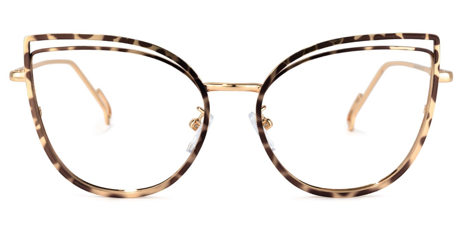 Pearline - Cat Eye Tortoise Eyeglasses | Vooglam Angle View