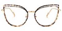 Pearline - Cat Eye Tortoise Eyeglasses | Vooglam Angle View