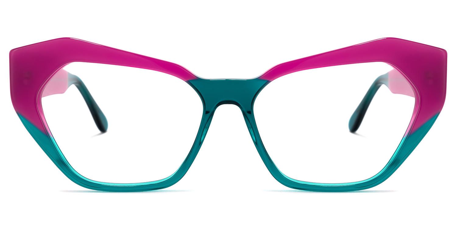 Miriam - Cat Eye Peacock/Blue Eyeglasses | Vooglam Angle View