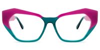 Miriam - Cat Eye Peacock/Blue Eyeglasses | Vooglam Angle View