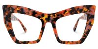 Bobbie - Rectangle Floral Eyeglasses | Vooglam Angle View