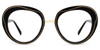 Round Black Eyeglasses | Vooglam.com Angle View