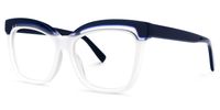 Square White Eyeglasses | Vooglam.com Front View