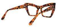 Bobbie - Rectangle Floral Eyeglasses | Vooglam Side View