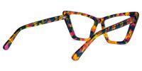 Khin - Unique Sharp-Edged Cat-Eye Eyeglasses | Vooglam Side View
